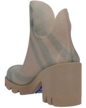 Burberry Color-Blocked Ankle Boots - Gray