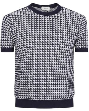Versace Geometric-Pattern T-Shirt - Black