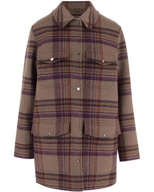 Woolrich Double-Face Oversized Coat - Brown