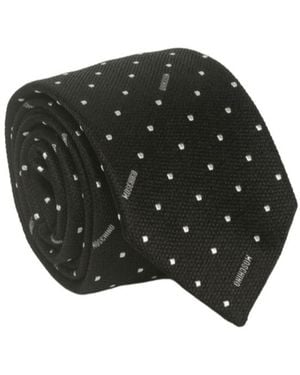 Moschino Logo Details Tie - Blue