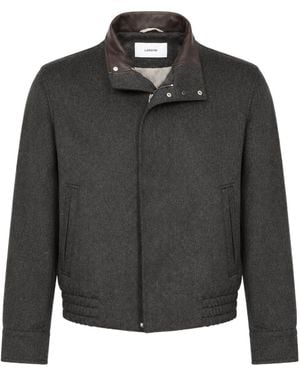 Lardini Stand-Collar Bomber Jacket - Black