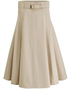 Dior Mid-Length Belted Skirt - Natural