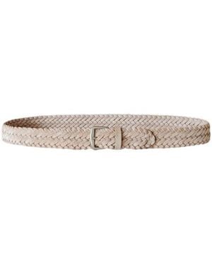 Loro Piana Alsavel Buckle Belt - White
