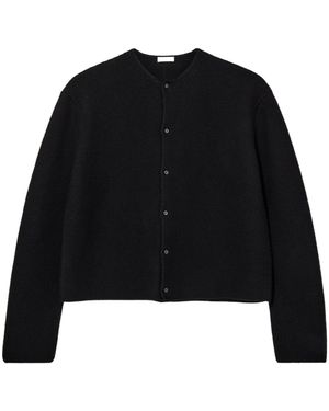 Rier Long-Sleeved Wool Cardigan - Black