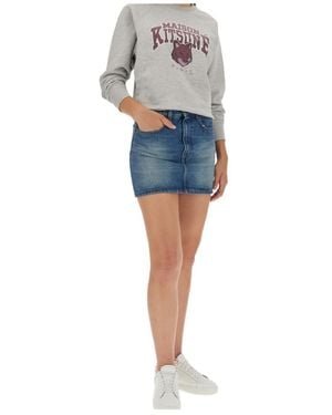 Maison Kitsuné Long-Sleeve Sweatshirt - Blue