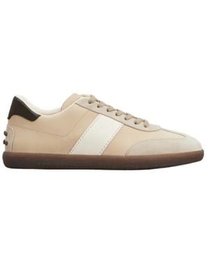 Tod's Low Top Lace-Up Trainers - Natural