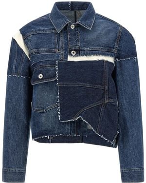 Sacai Deconstructed Denim Jacket - Blue