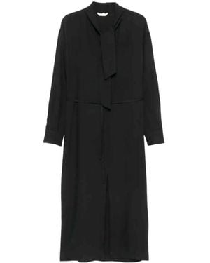 Barena Tie-Neck Long Sleeved Dress - Black
