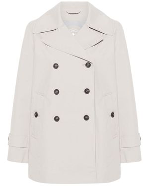 Save The Duck Double-Breasted Trench Coat - White