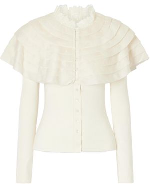 Sea Wanda Lace-Trimmed Cardigan - White