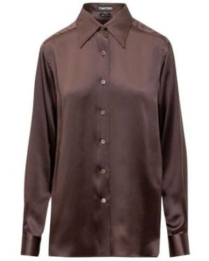 Tom Ford Long-Sleeved Shirt - Brown