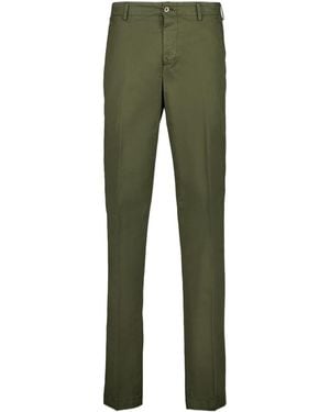 Boglioli Regular Fit Straight Leg Trousers - Green