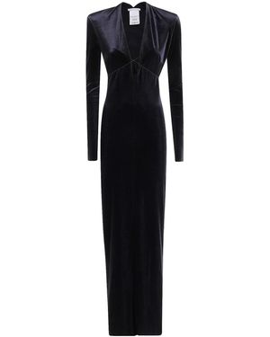 Amazuìn Lara Velvet Maxi Dress - Blue