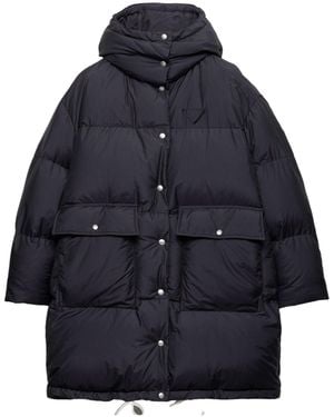 Prada Soft Canvas Down Parka - Blue