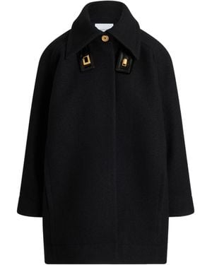 Patou Collared Twist-Lock Coat - Black