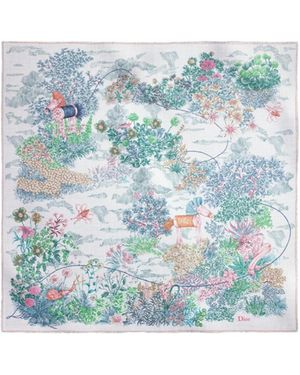 Dior Charming Garden Shawl - Blue