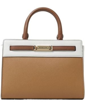 MICHAEL Michael Kors Michael Kors Small Colour-Block Top Handle Bag - Natural