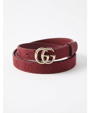 Gucci Logo Plaque Belt - Red
