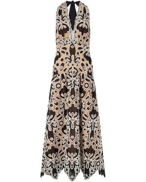 Johanna Ortiz Lace Open-Back Dress - White