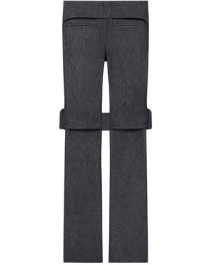 Courreges Courrèges Strap Bootcut Jeans - Gray