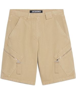 Jacquemus Zipped Cargo Shorts - Natural