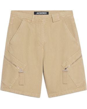 Jacquemus Zipped Cargo Shorts - Natural