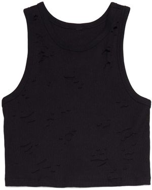 R13 Distressed Tank Top - Black