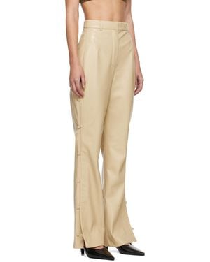 Nanushka High-Waist Straight Pants - Natural