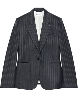 Givenchy Single-Breasted Striped Jacket - Blue