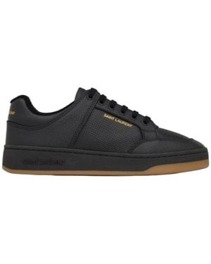 Saint Laurent Grained Trainers - Black