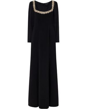 Jenny Packham Jamilia Crystal-Embellished Crepe Gown - Black
