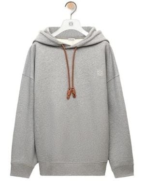 Loewe Long-Sleeved Hooded Sweatshirt - Gray