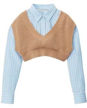 Alexander Wang Bi-Layer Waffle Vest - Blue