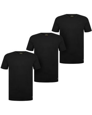 Polo Ralph Lauren Three-Pack Crew Neck T-Shirts - Black
