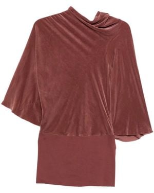 Rick Owens Draped Bell-Sleeve Blouse - Red