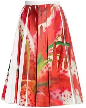 Tory Burch Printed Twill Skirt - Red