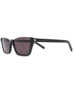 Saint Laurent Half-Frame Sunglasses - White