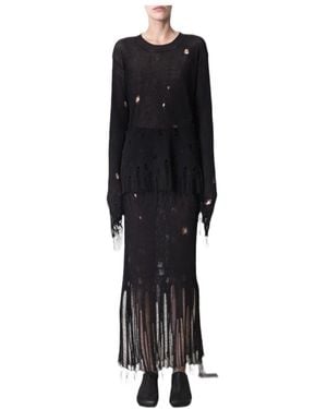 Uma Wang Long-Sleeve Knitted Top - Black