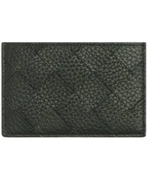 Bottega Veneta Intrecciato Logo Detailed Card Case - Grey