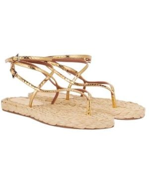 Paris Texas Hydra Metallic Leather Thong Sandals