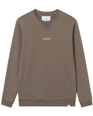 Les Deux Round Collar Long Sleeve Jumper - Brown