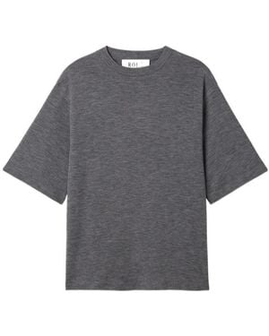 Rohe Short-Sleeved Oversized Crew-Neck T-Shirt - Grey