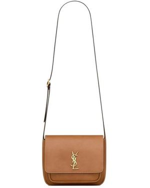 Saint Laurent Niki Logo Plaque Shoulder Bag - White