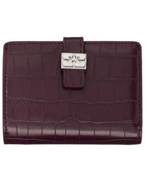 Ganni Sue Ultra-Thin Flip Wallet - Purple