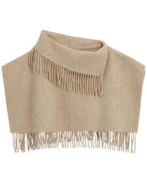 By Malene Birger Turtla Fringed Bib Scarf - Natural
