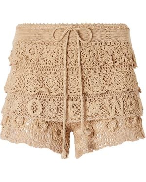 Loewe Crochet Shorts - Natural