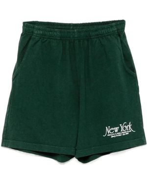 Sporty & Rich Ny 94 Gym Shorts - Green