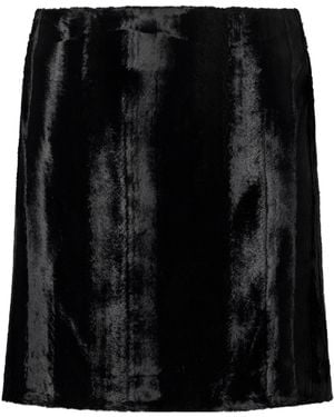 Blazé Milano Coci Plush Mini Skirt - Black