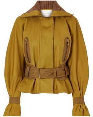 Zimmermann Two-Tone Cotton-Twill Jacket - Yellow