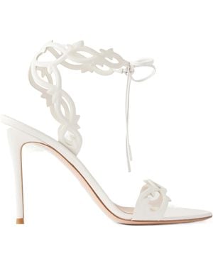 Gianvito Rossi Cut-Out High-Heeled Sandals - White